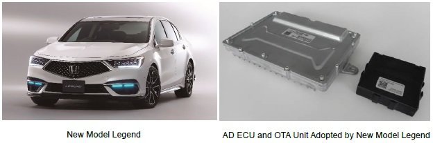 AD ECU and OTA Unit Adopted in New Model Legend Capable of Over-the-Air (OTA) Vehicle Control Software Updating